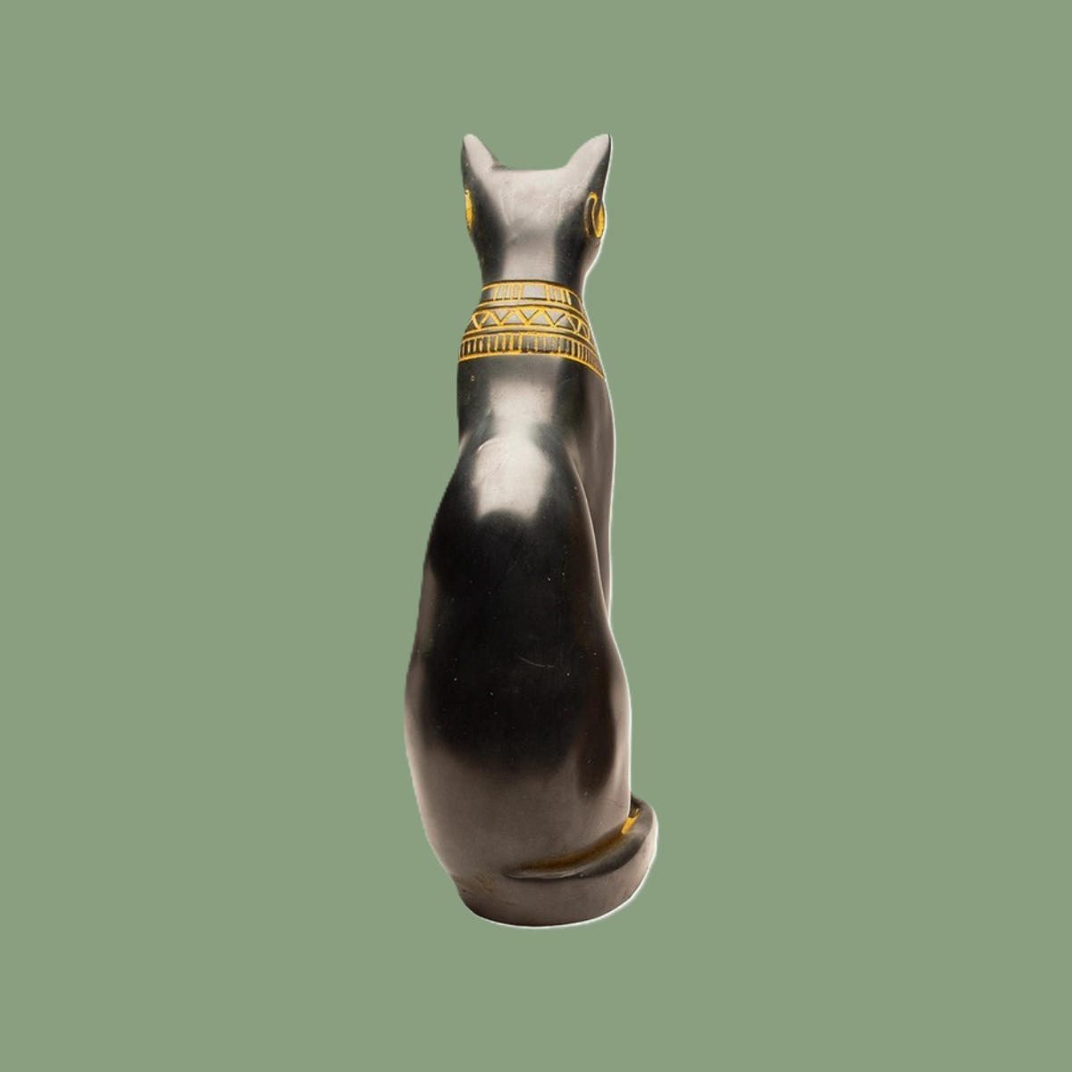 Statuette Bastet – Déesse Chat Égyptienne (Or Antique)