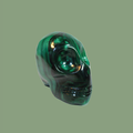 Crâne en malachite naturelle