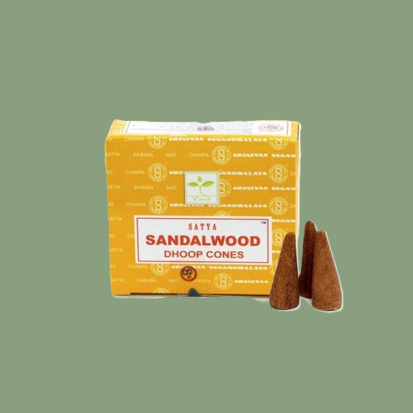Cônes d'Encens Naturel Sandalwood (Bois de Santal) – Satya