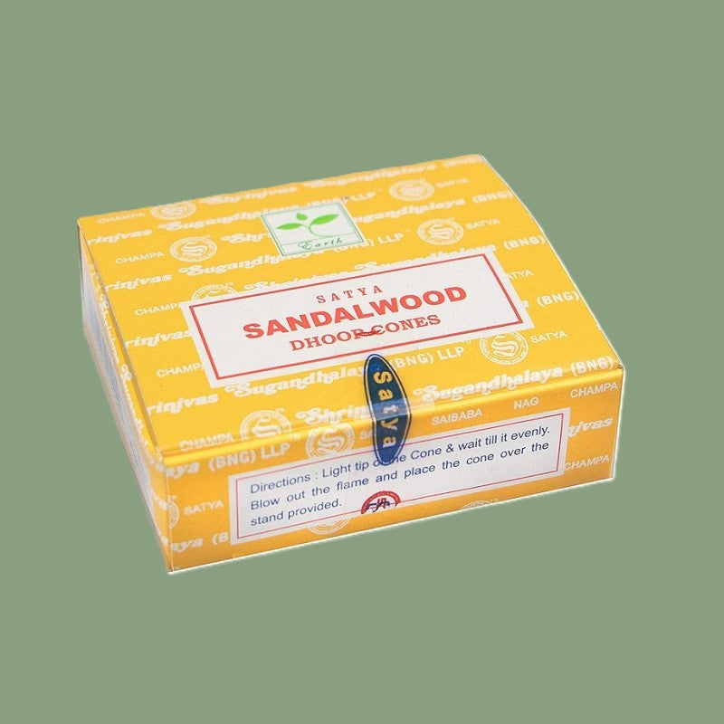 Cônes d'Encens Naturel Sandalwood (Bois de Santal) – Satya