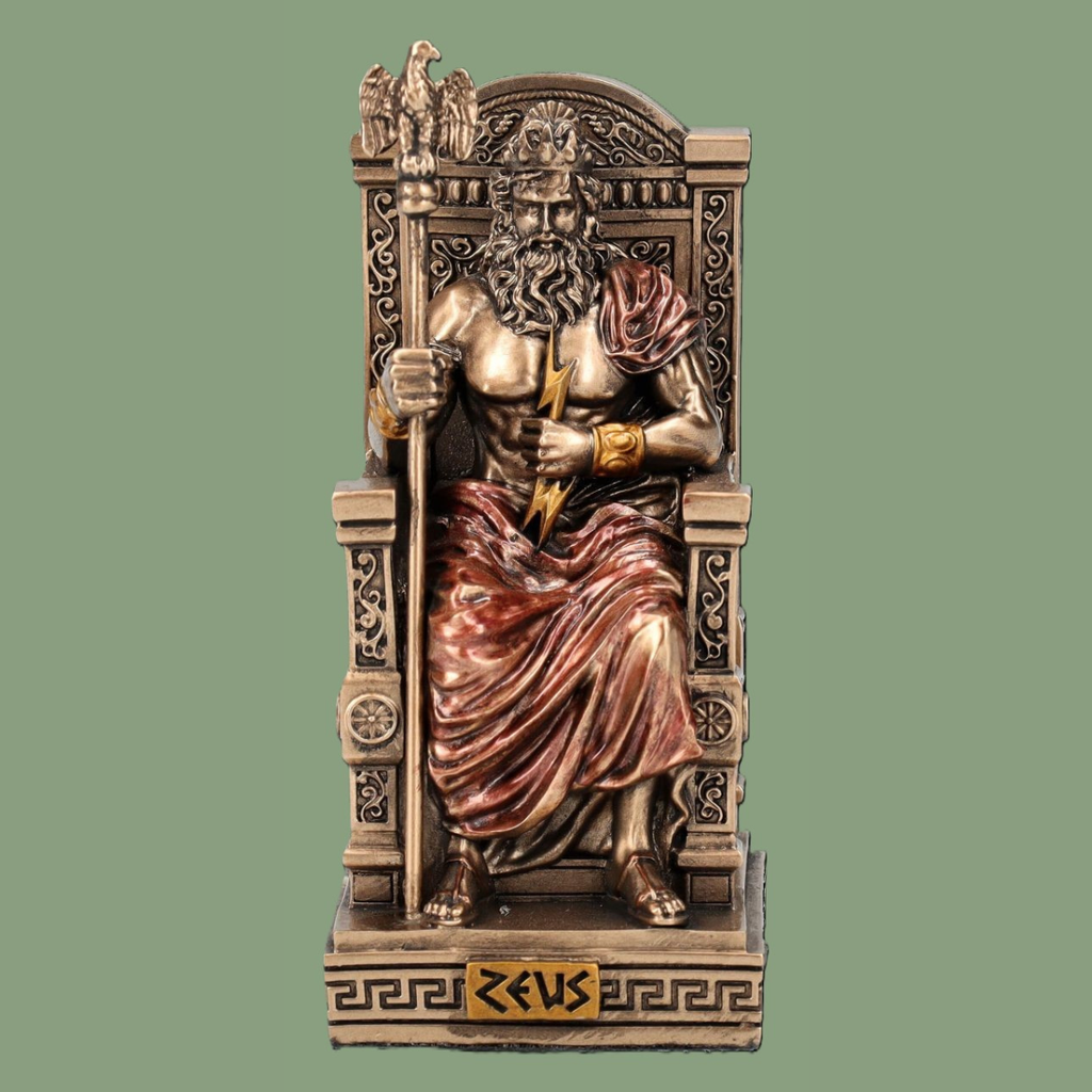 Figurine de Zeus sur le Trône (Dieu Grec) – Veronese (9 cm)