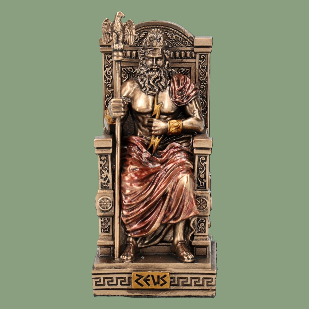 Figurine de Zeus sur le Trône (Dieu Grec) – Veronese (9 cm)