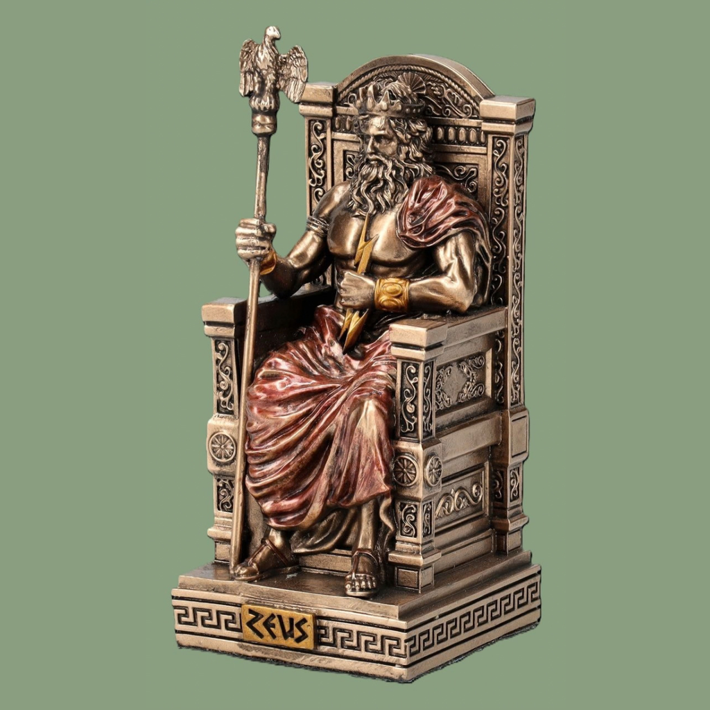 Figurine de Zeus sur le Trône (Dieu Grec) – Veronese (9 cm)