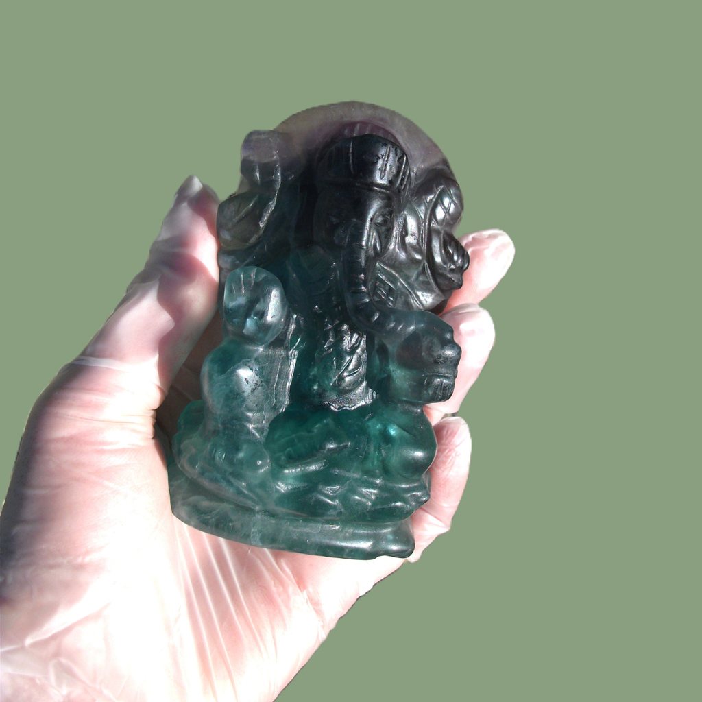 Statuette Ganesh en Fluorine Multicolore