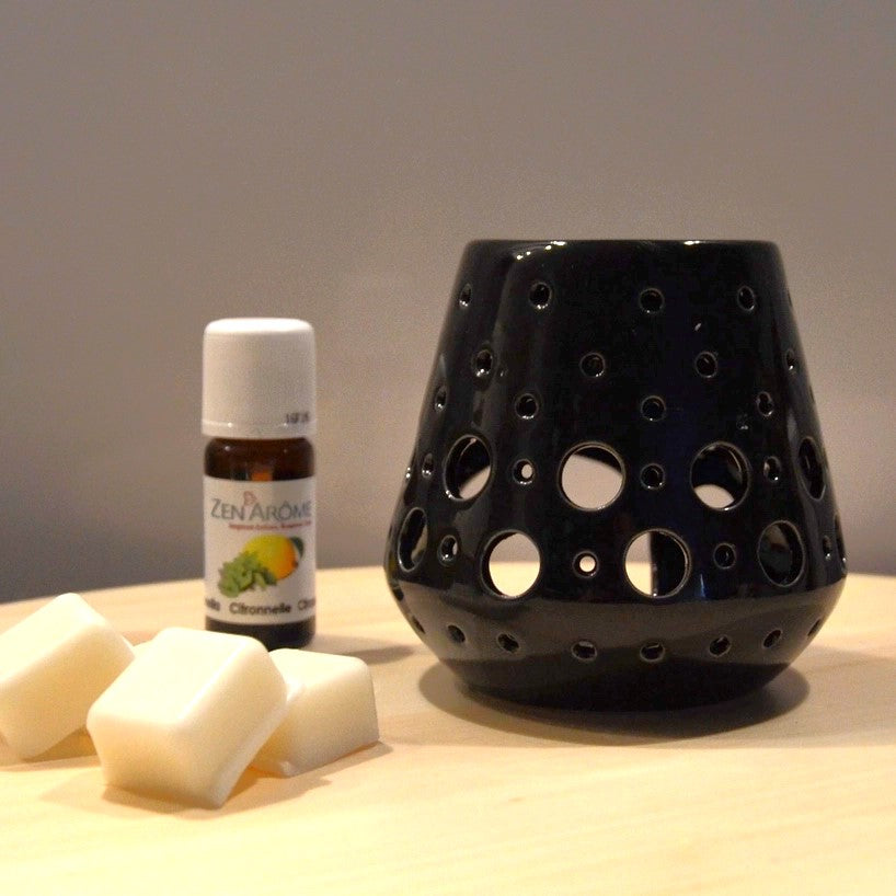 Brûleur Céramique Huile et Fondants Parfumée — Loob Noir
