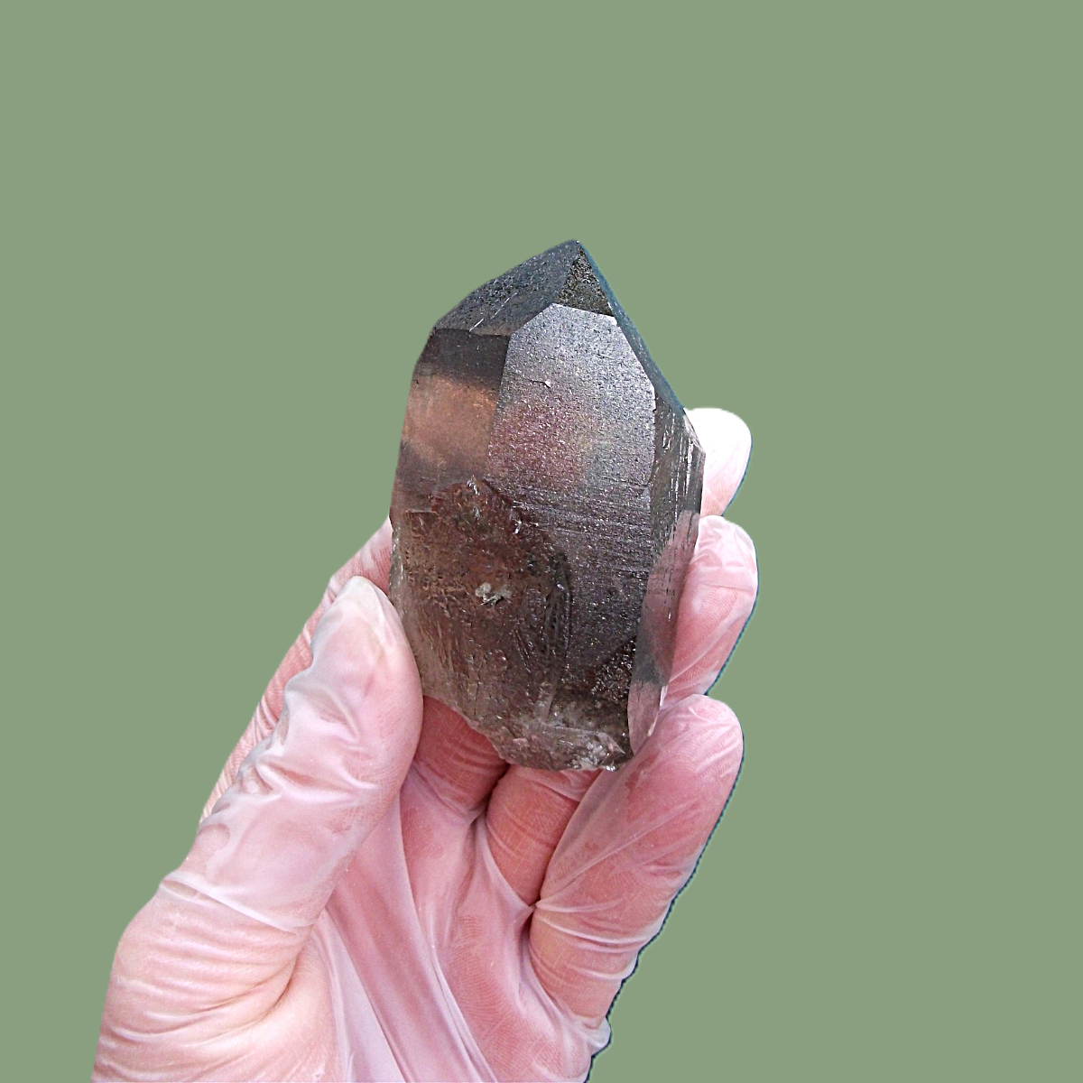 Quartz Fumé Sombre (Habitus Daupiné) – Massif de Chamonix