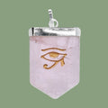 Pendentif œil d’Horus en quartz rose