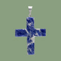 Pendentif croix en sodalite