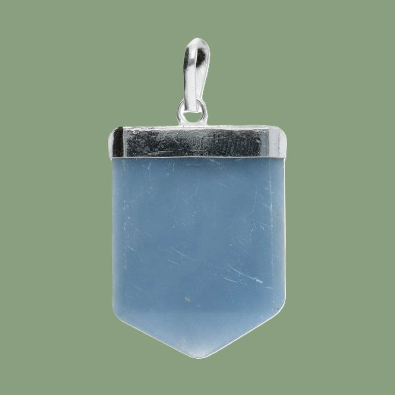 Pendentif en quartz bleu "Graine de vie"