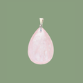 Pendentif goutte en quartz rose