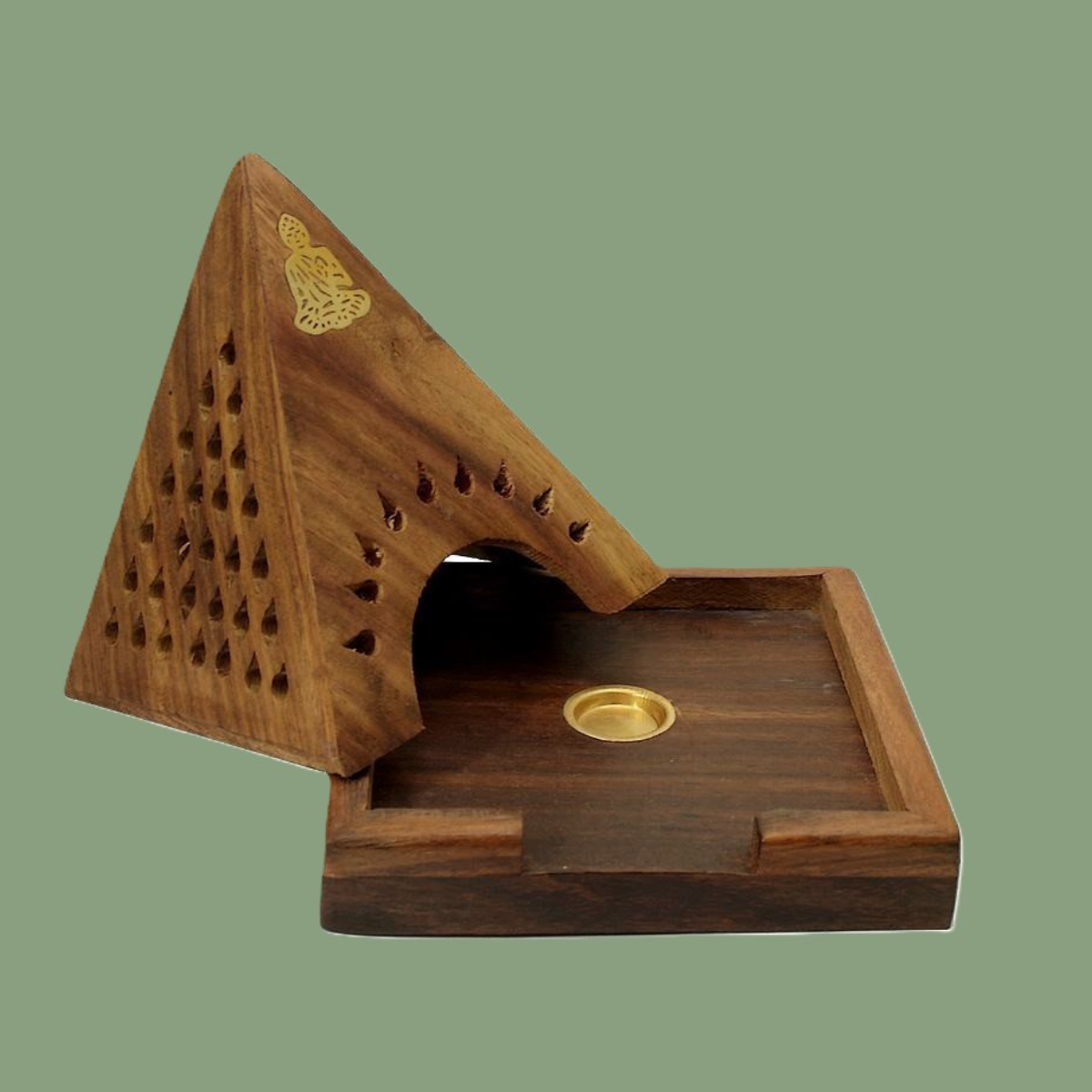 Porte-Encens « Pyramide Bouddha » en Bois