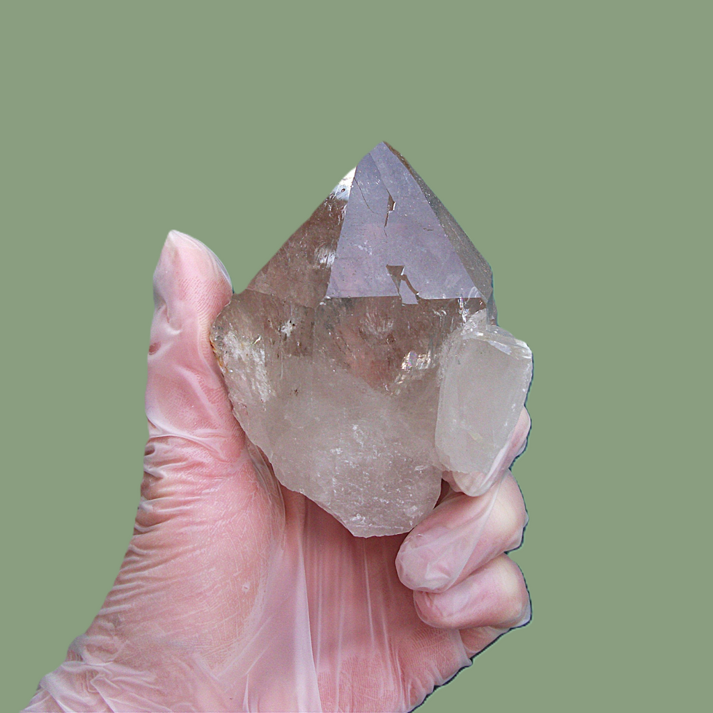 Groupe de Quartz Fumé Clair à Habitus Daupiné – Massif de Chamonix