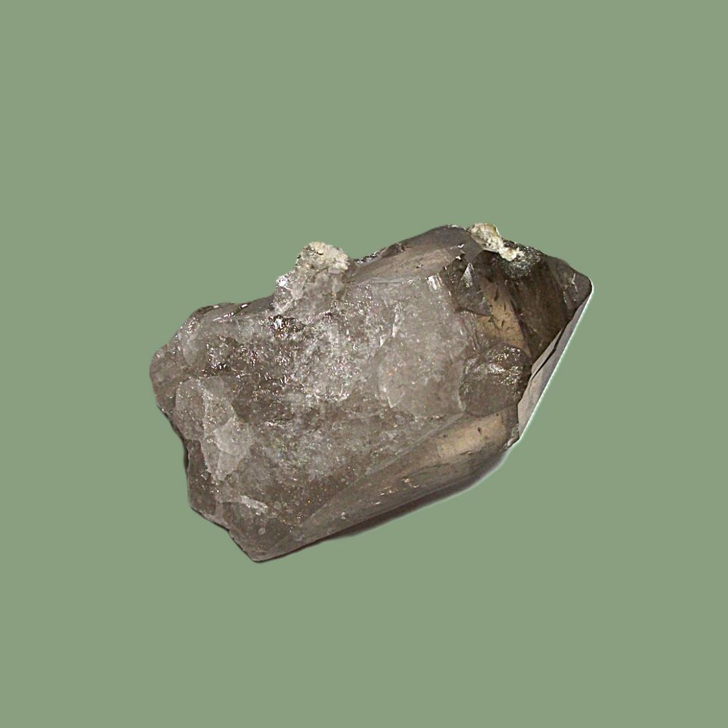 Quartz Fumé Habitus « Daupiné » & Adulaire – Massif de Chamonix