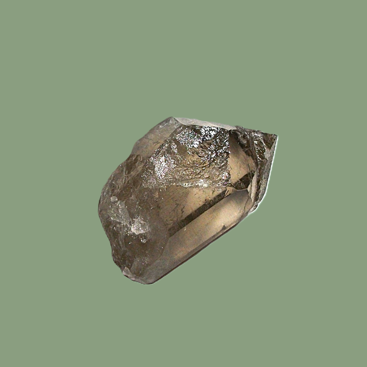 Quartz Fumé Biterminé Fenesté à Irisations – Massif de Chamonix