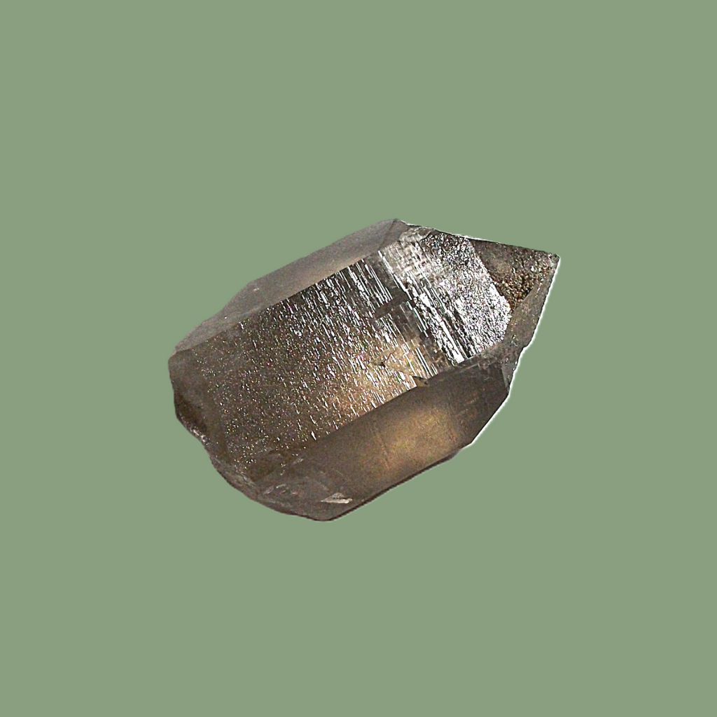 Quartz Fumé Biterminé Fenesté à Irisations – Massif de Chamonix