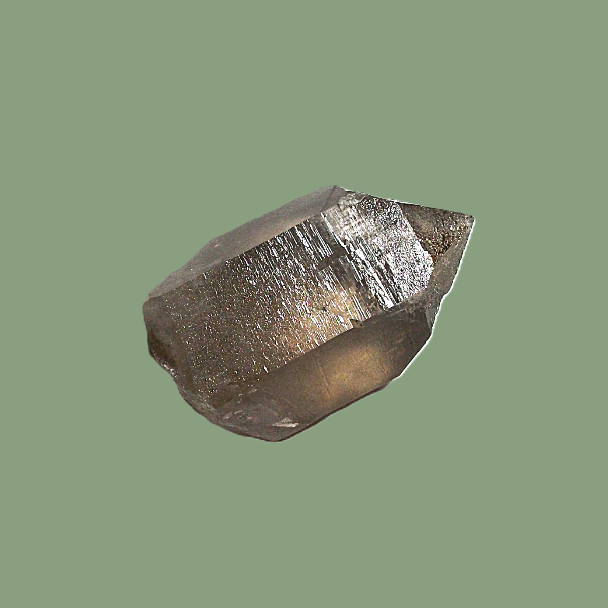 Quartz Fumé Biterminé Fenesté à Irisations – Massif de Chamonix