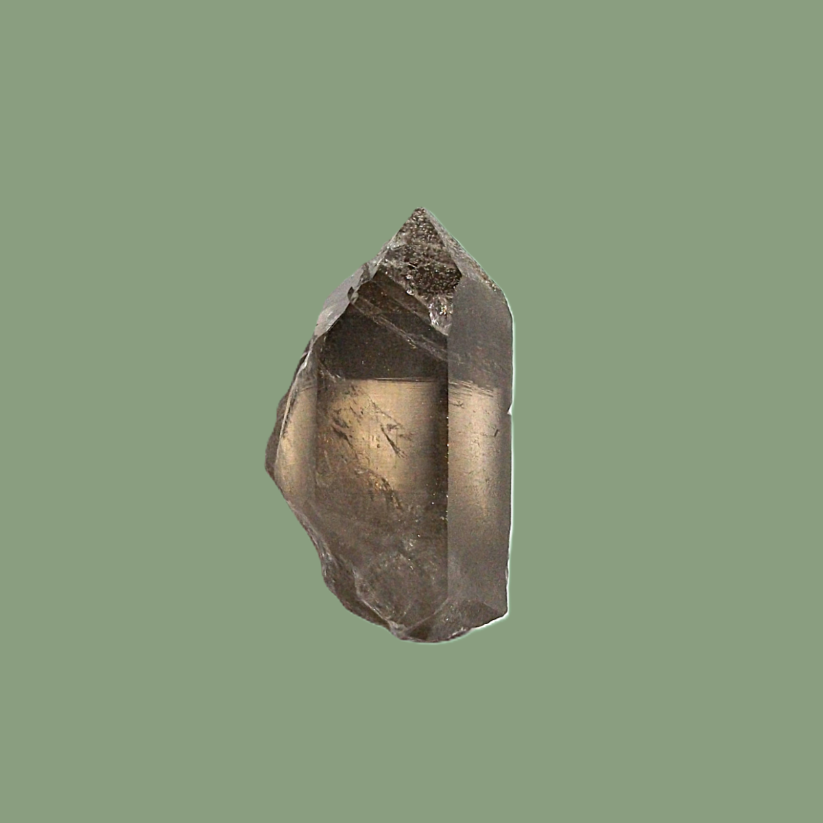 Quartz Fumé Biterminé Fenesté à Irisations – Massif de Chamonix