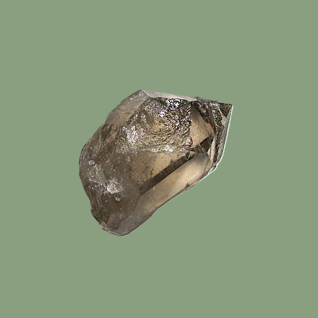 Quartz Fumé Biterminé Fenesté à Irisations – Massif de Chamonix