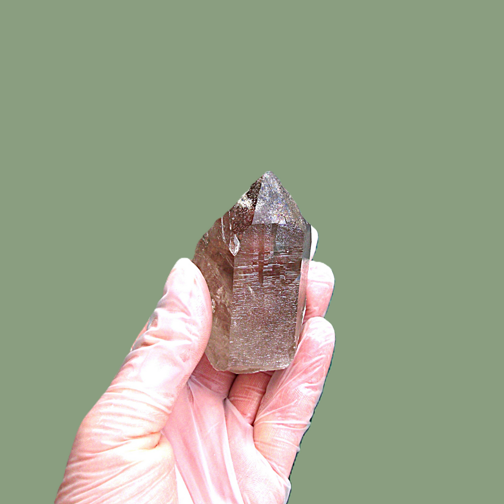 Quartz Fumé Biterminé Fenesté à Irisations – Massif de Chamonix