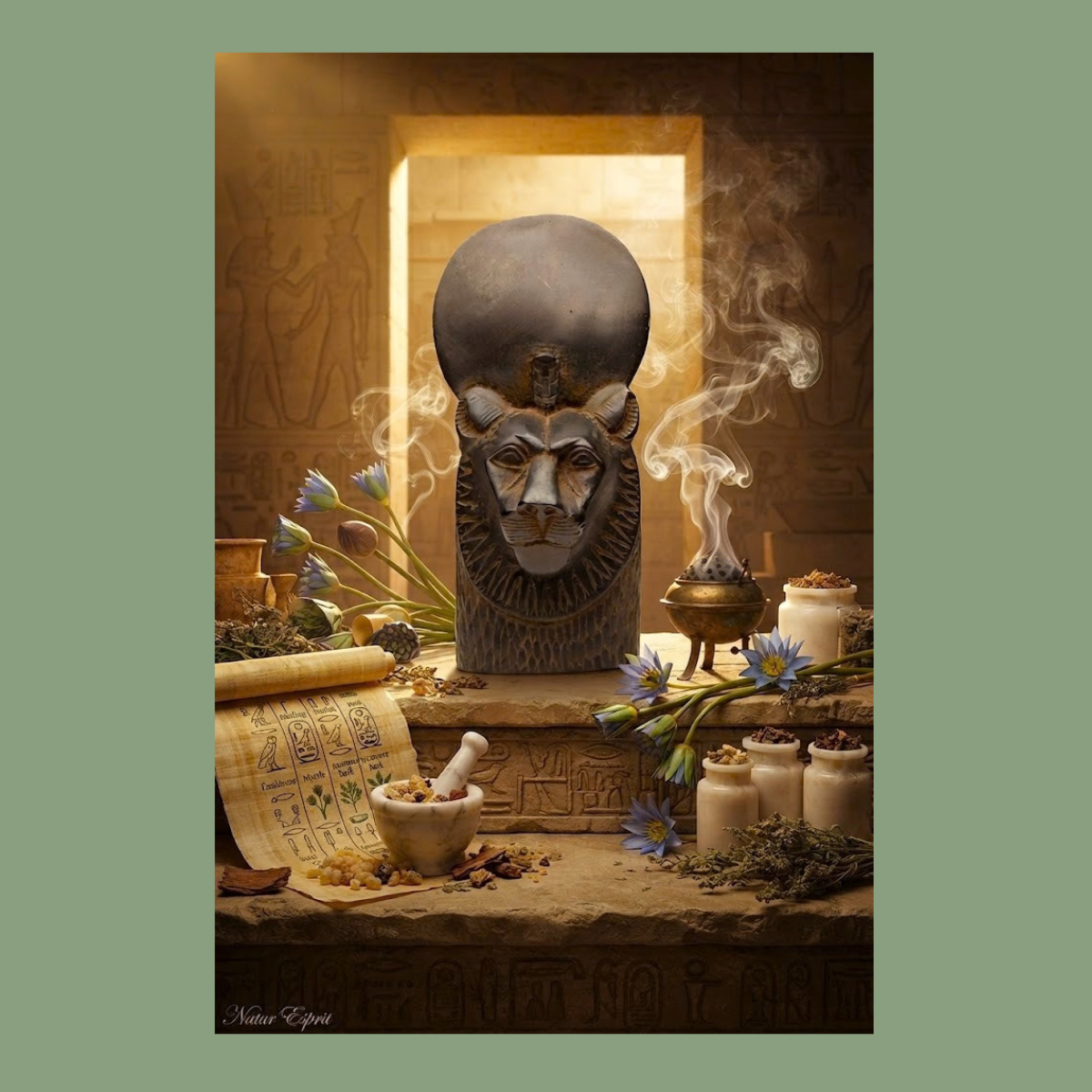 Buste de Sekhmet Noir – Déesse Égyptienne