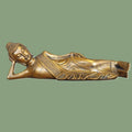 Statue Bouddha Doré Couché Décoration Feng Shui