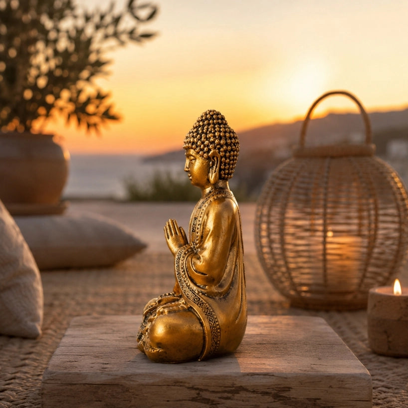 Statuette Bouddha Méditation Or