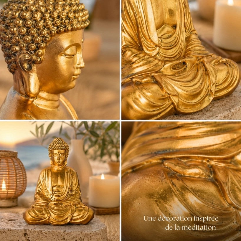 Statuette Bouddha Or