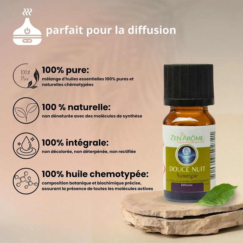 Synergie d'Huiles Essentielles Douce Nuit — à Diffuser — 10ml