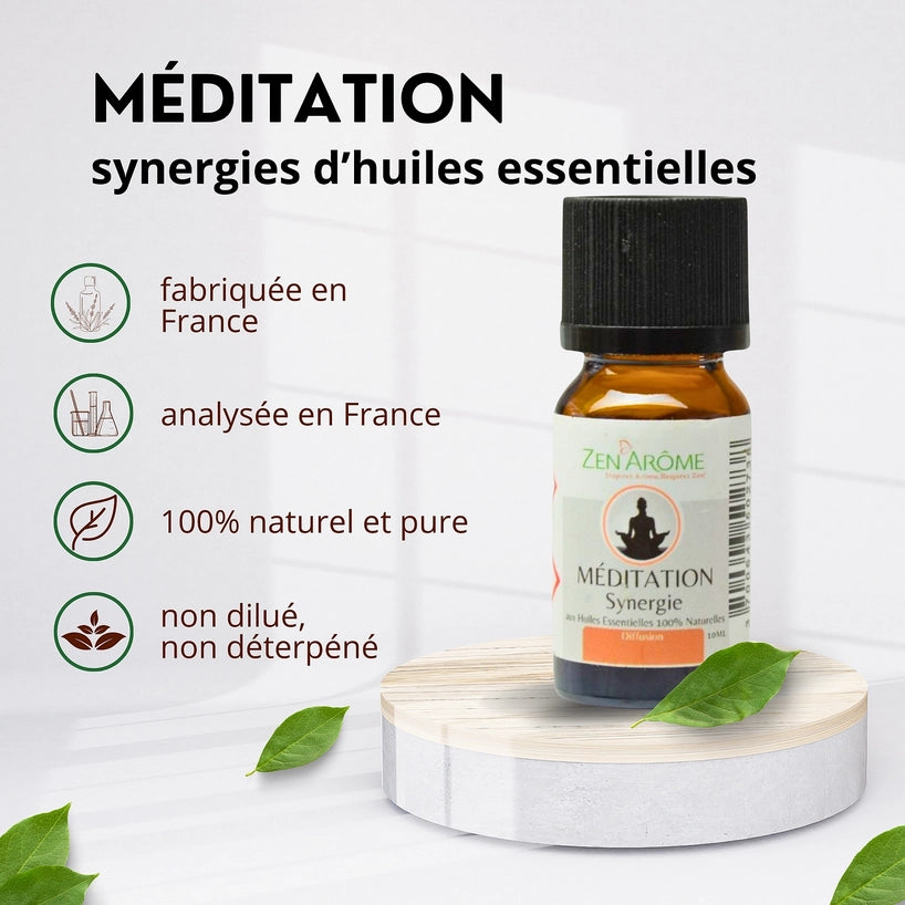 Synergie d'Huiles Essentielles Méditation — à Diffuser — 10ml