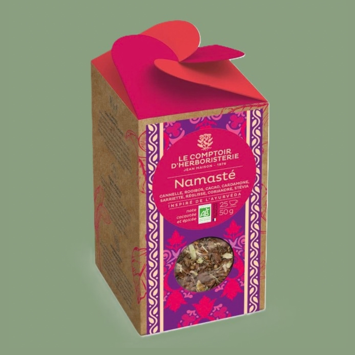 Tisane Namasté Bio – Mélange épicé et chocolaté (50 g)