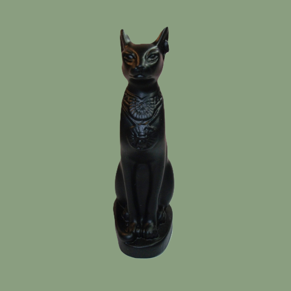 Statuette de Bastet de l'Égypte Ancienne – Finition Noire 9,5 cm