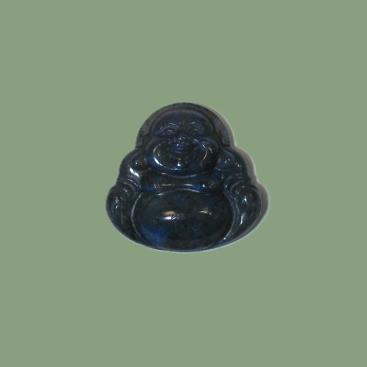 Statuette Bouddha en Labradorite