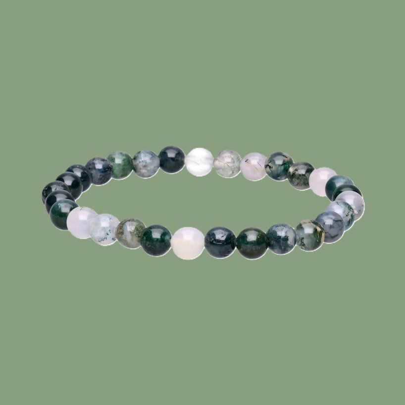 Bracelet en Agate Mousse 6mm