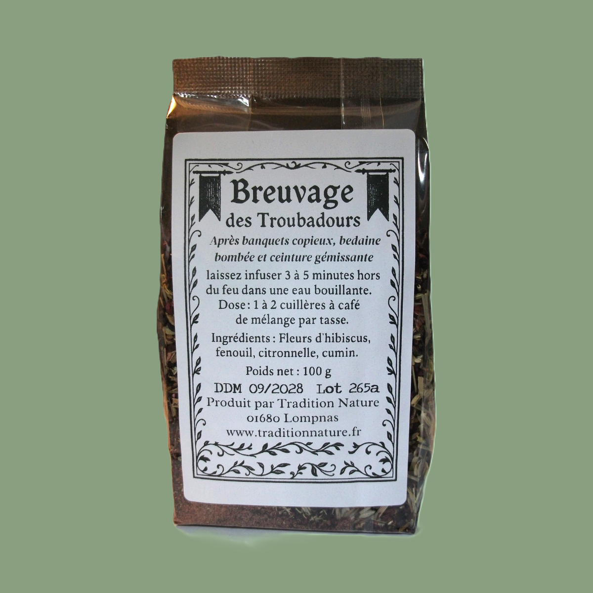 Breuvage des Troubadours – Infusion digestive aux plantes entières