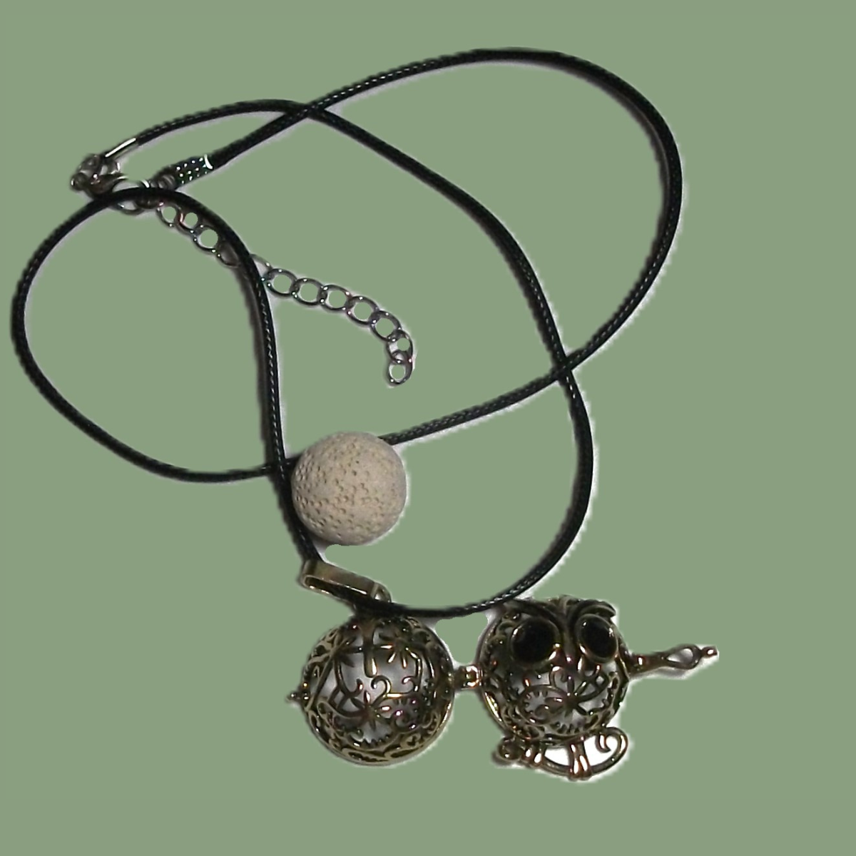 Pendentif hibou diffuseur d'huiles essentielles
