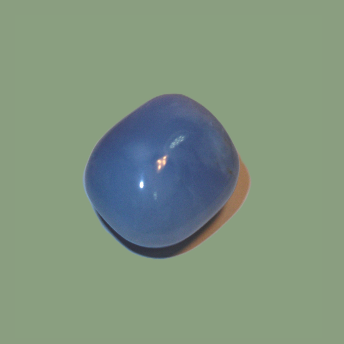 Galet en Calcédoine Bleue