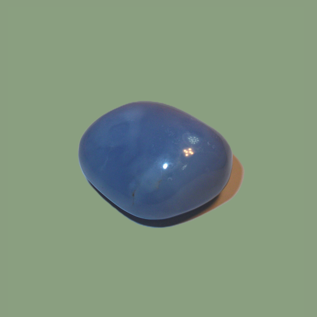 Galet en Calcédoine Bleue