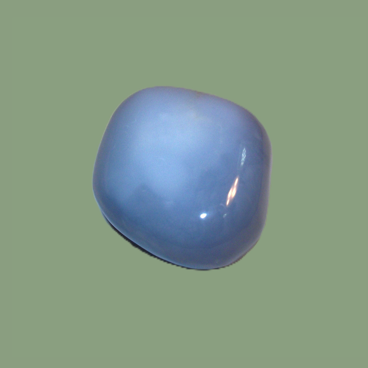 Galet en Calcédoine Bleue