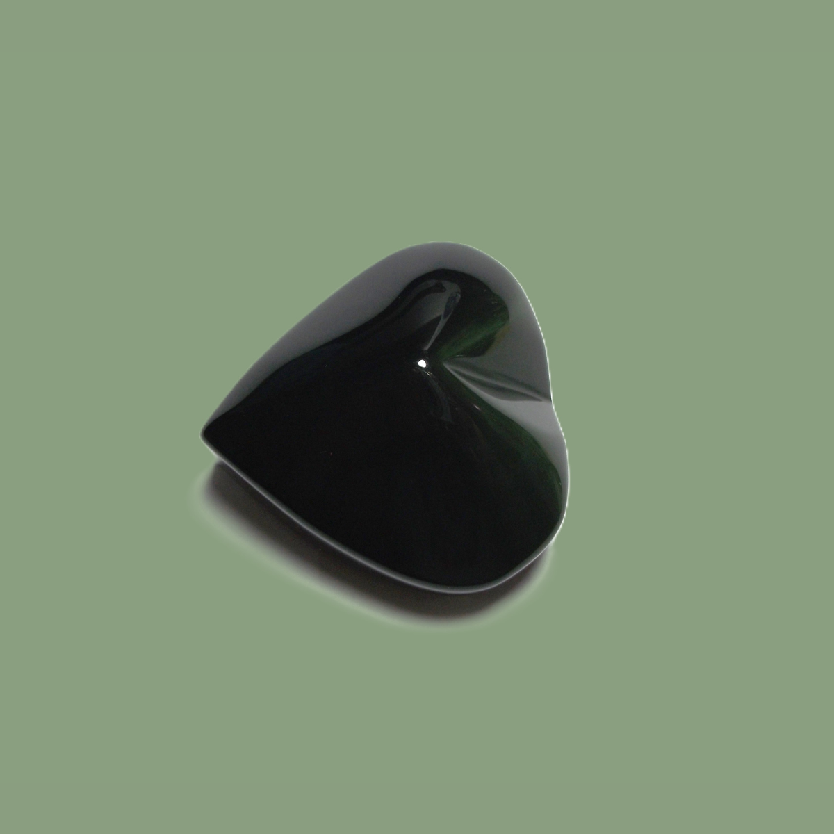 Galet en Forme de Cœur en Obsidienne Œil Céleste