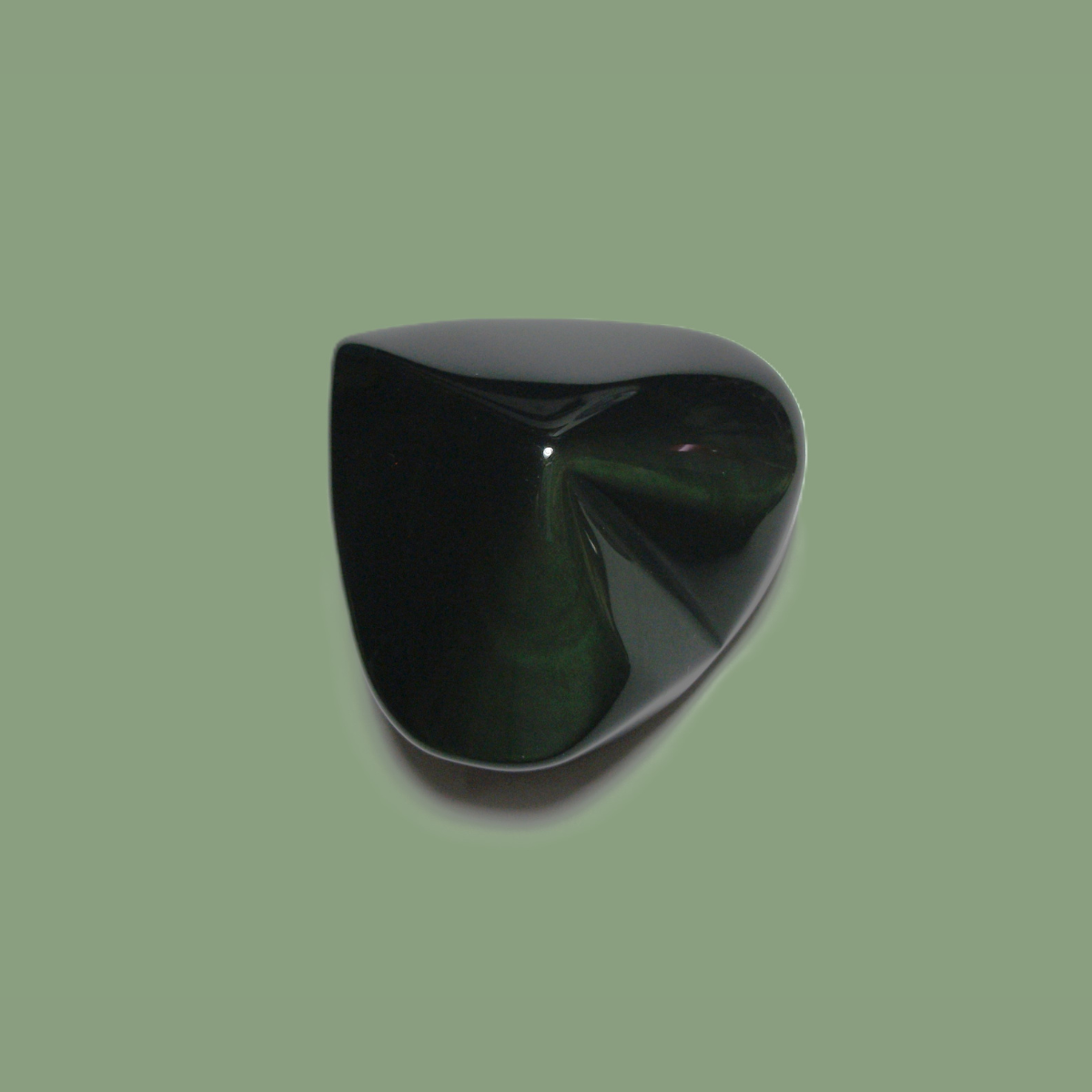 Galet en Forme de Cœur en Obsidienne Œil Céleste