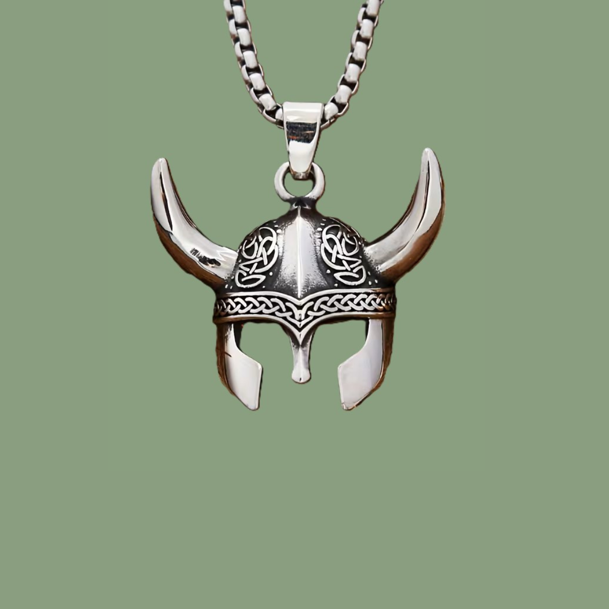 Collier Pendentif Casque Viking