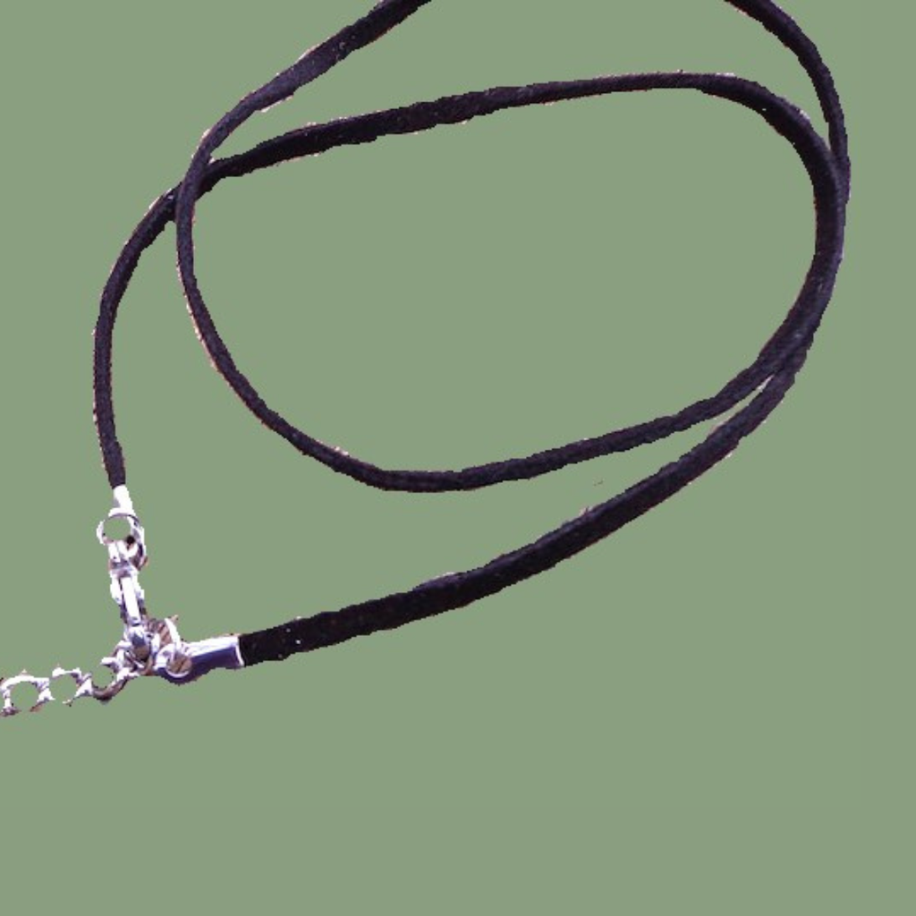 Collier cordon noir en simili cuir