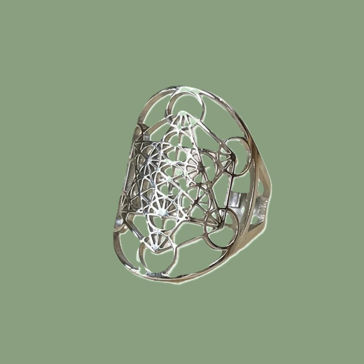 Bague « Cube de Métatron » Ajustable