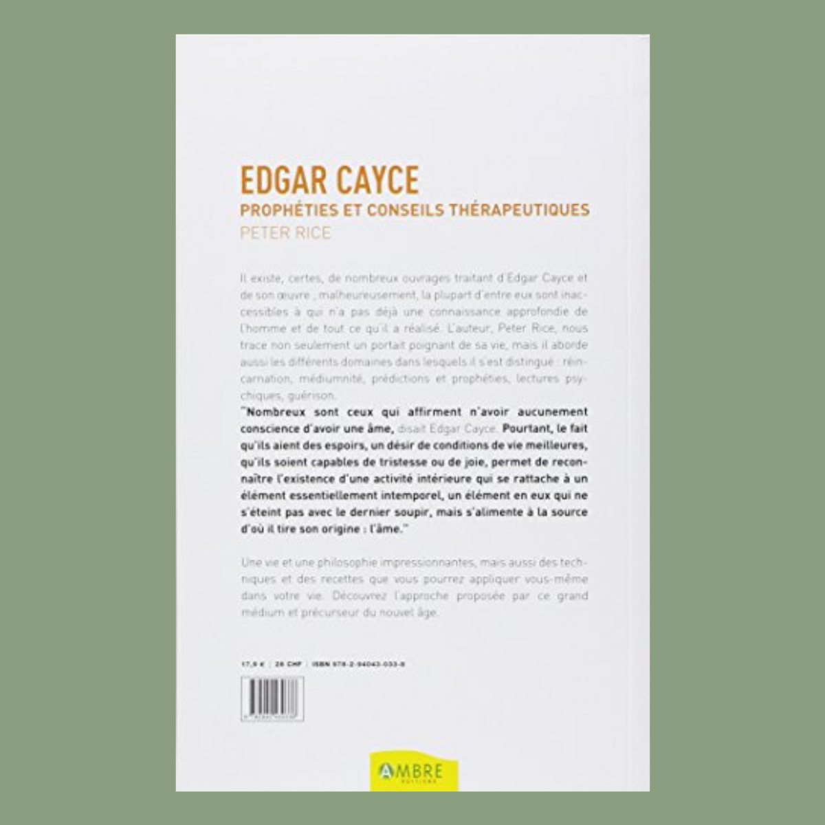 Edgar Cayce : Prophéties et conseils thérapeutiques