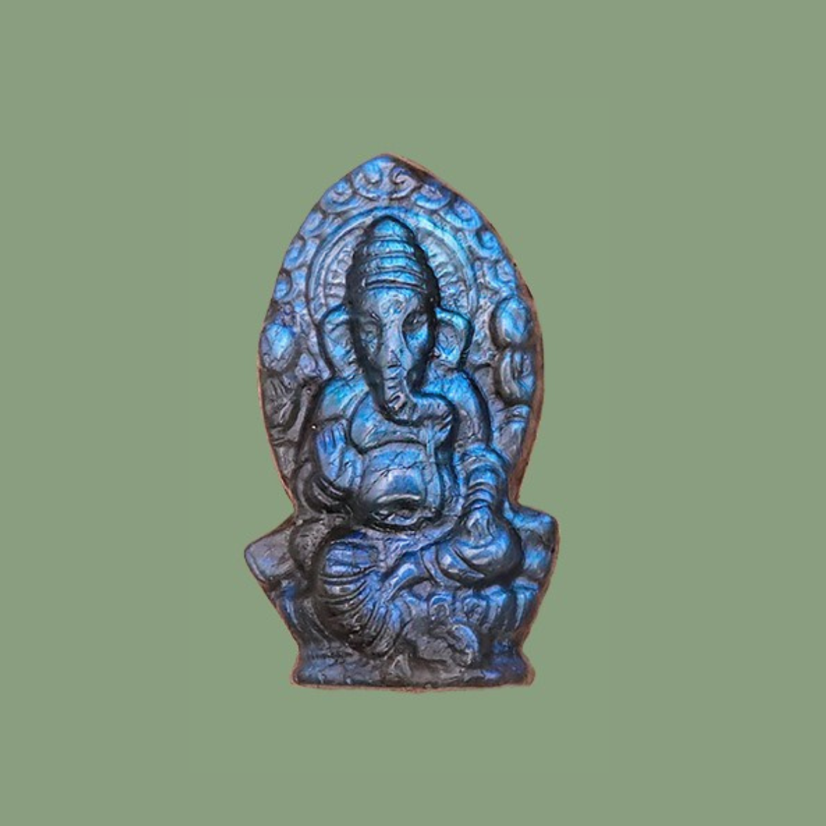 Statuette Ganesh en Labradorite