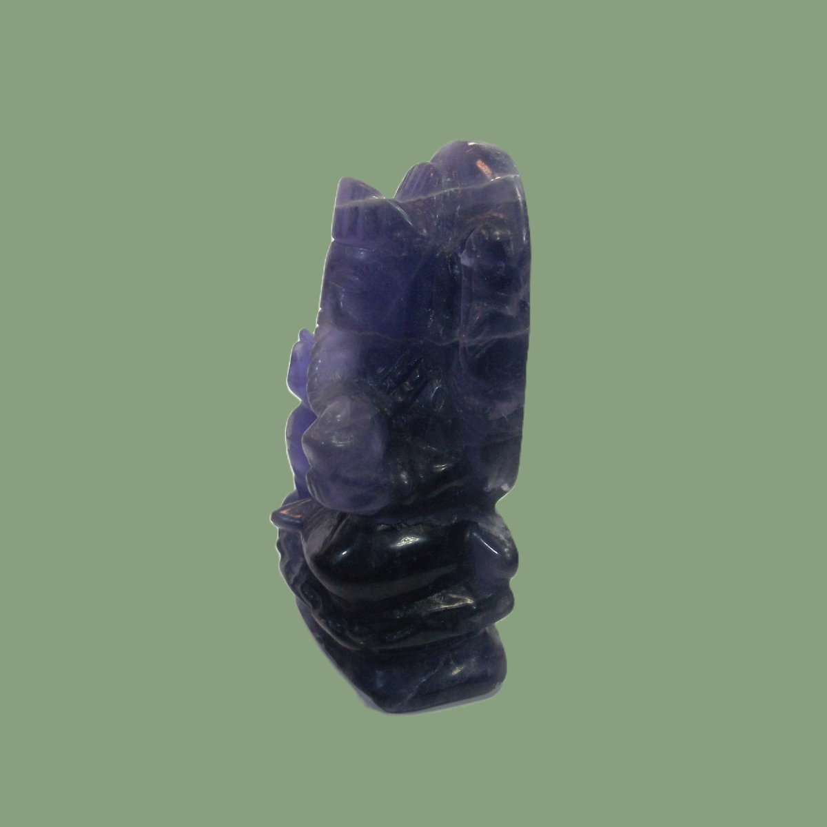 Statuette Ganesh en Fluorine Violette