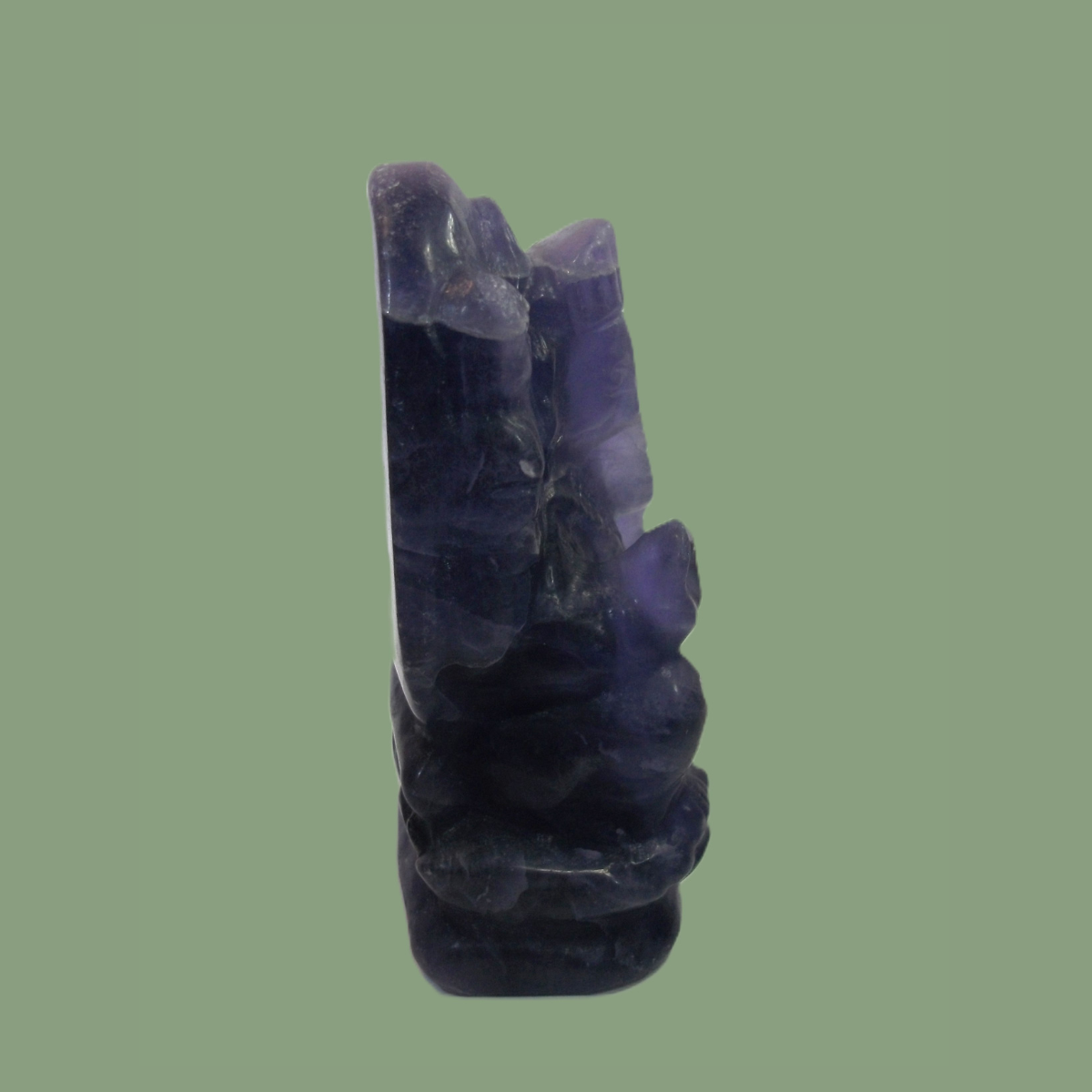 Statuette Ganesh en Fluorine Violette