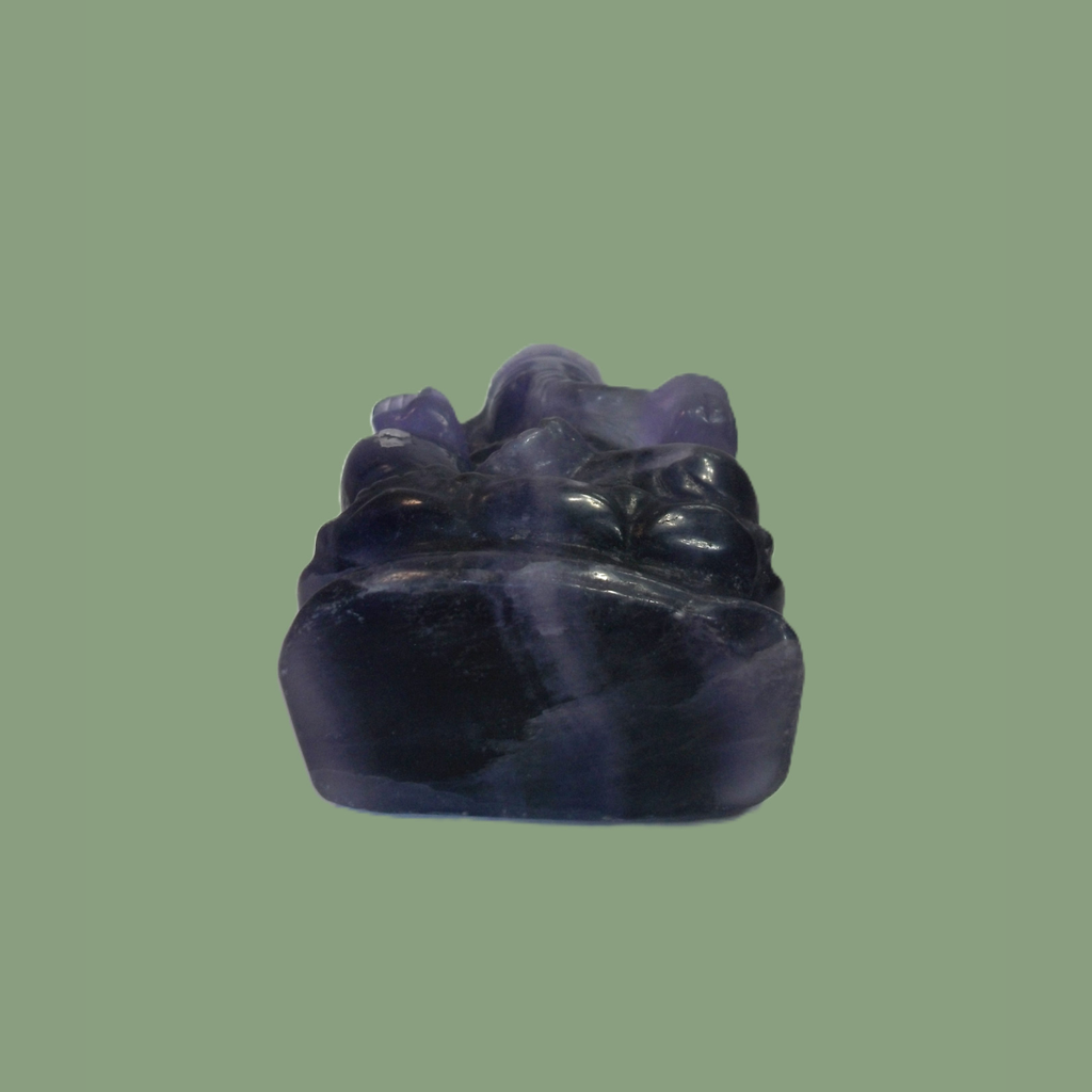 Statuette Ganesh en Fluorine Violette