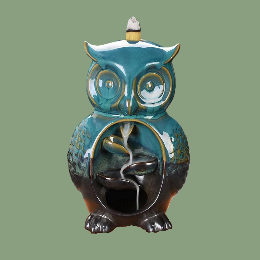 Hibou Porte-Encens « Reflux de Fumée » (Backflow)