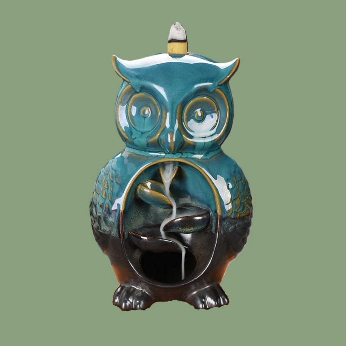 Hibou Porte-Encens « Reflux de Fumée » (Backflow)